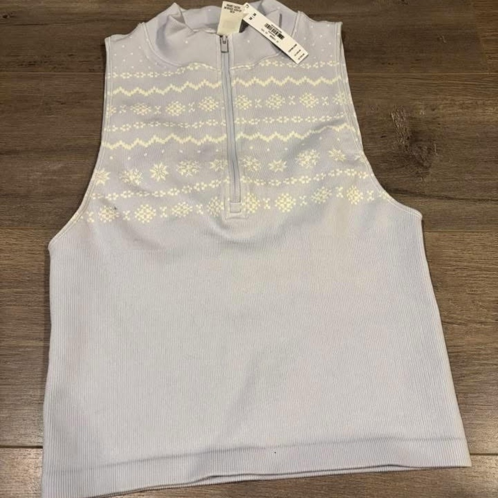 PINK Seamless Mockneck quarter zip top